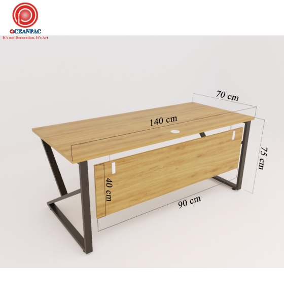 Bàn Nhân Viên K Concept Có Tấm Chắn Chân Sắt Hộp Sơn Tĩnh Điện
