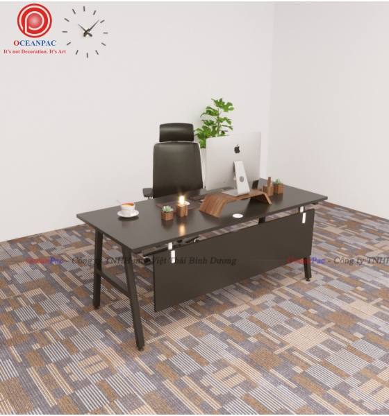 Bàn Nhân Viên A concept Có Tấm Chắn Chân Chữ A Sắt Hộp Sơn Tĩnh Điện