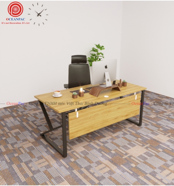 Bàn Nhân Viên K Concept Có Tấm Chắn Chân Sắt Hộp Sơn Tĩnh Điện