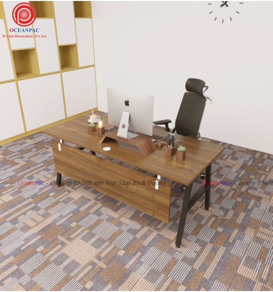 Bàn Nhân Viên A concept Có Tấm Chắn Chân Chữ A Sắt Hộp Sơn Tĩnh Điện