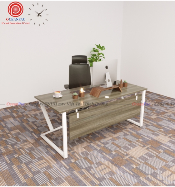 Bàn Nhân Viên K Concept Có Tấm Chắn Chân Sắt Hộp Sơn Tĩnh Điện