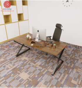 Bàn Nhân Viên X Concept Chân Sắt Hộp Sơn Tĩnh Điện.