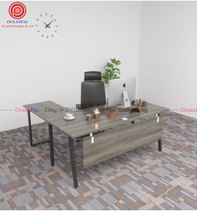 Bàn Quản Lý Aton Concept Chân Chéo Sắt Hộp Sơn Tĩnh Điện.