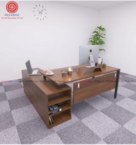 Bàn Giám Đốc U Concept Chân Sắt Hộp Sơn Tĩnh Điện.