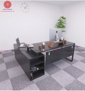 Bàn Giám Đốc M Concept Chân Sắt Hộp Sơn Tĩnh Điện.