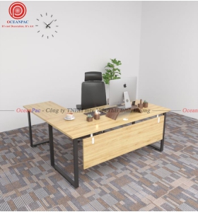 Bàn Quản Lý Rectangle Concept Chân Vuông Sắt Hộp Sơn Tĩnh Điện.