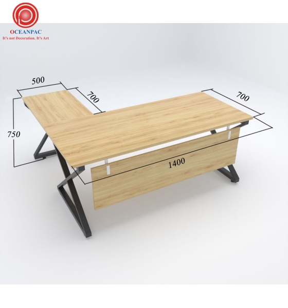 Bàn Quản Lý V Concept Chân Chữ V Sắt Hộp Sơn Tĩnh Điện.