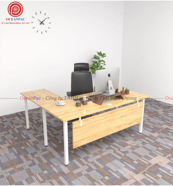 Bàn Quản Lý U Concept Chân Chữ U Sắt Hộp Sơn Tĩnh Điện.