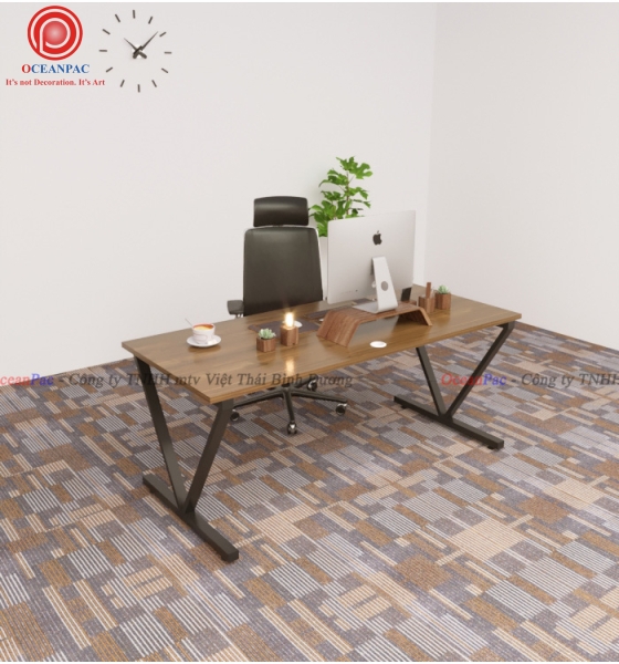Bàn Nhân Viên V Concept Chân Sắt Hộp Sơn Tĩnh Điện.