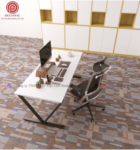 Bàn Nhân Viên V Concept Chân Sắt Hộp Sơn Tĩnh Điện.