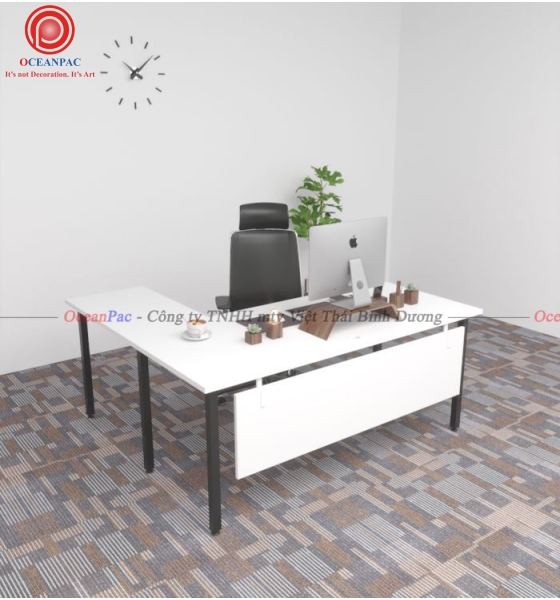 Bàn Quản Lý U Concept Chân Chữ U Sắt Hộp Sơn Tĩnh Điện.