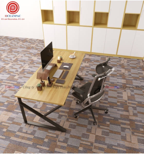 Bàn Nhân Viên K Concept Chân Sắt Hộp Sơn Tĩnh Điện.