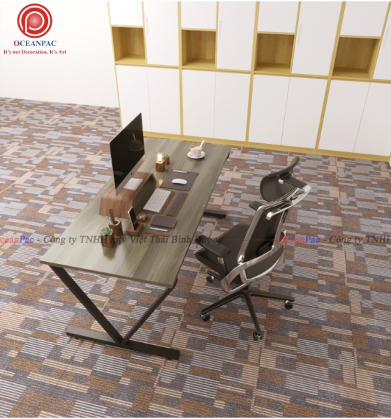 Bàn Nhân Viên V Concept Chân Sắt Hộp Sơn Tĩnh Điện.