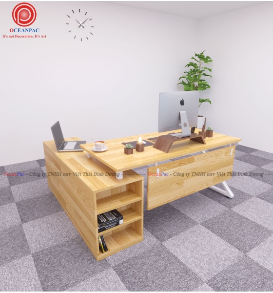 Bàn Giám Đốc X Concept Chân Sắt Hộp Sơn Tĩnh Điện.