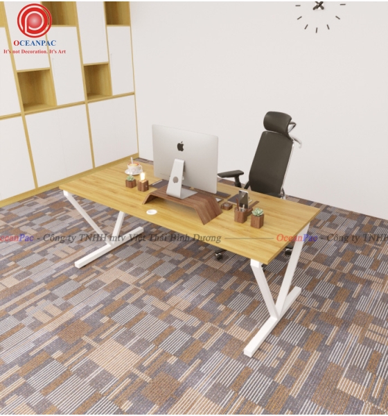 Bàn Nhân Viên V Concept Chân Sắt Hộp Sơn Tĩnh Điện.