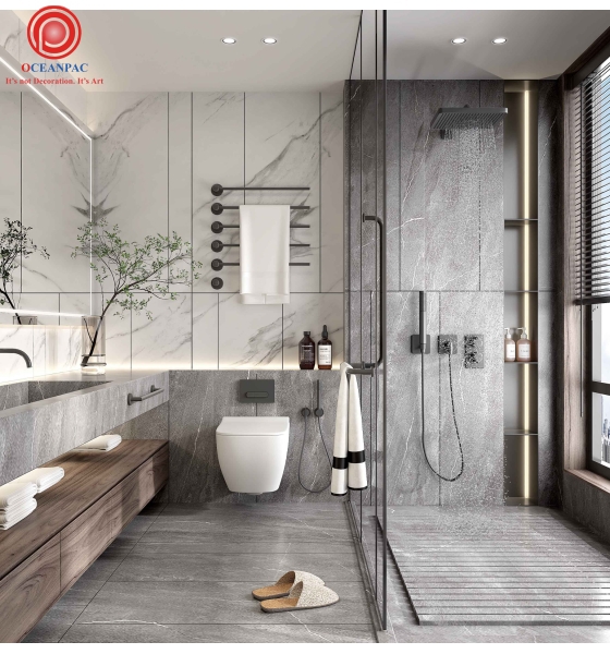 Kệ + Tủ Phòng Tắm Hiện Đại No.4